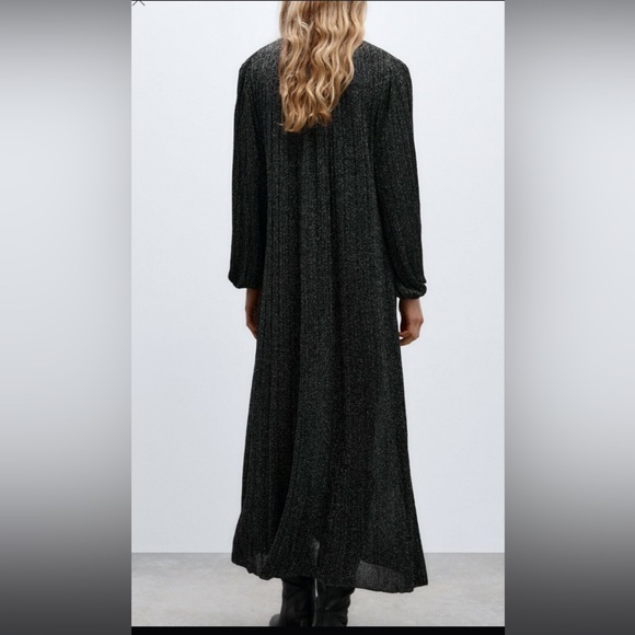 Zara Metallic Thread Knit Dress Size M Limited Edition NEW - Picture 2 of 16